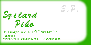 szilard piko business card